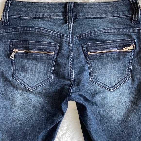 Express Biker Style Blue Jeans Size 2 - Picture 10 of 14
